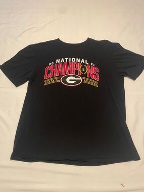 Fanatics Georgia Bulldogs 2021 National Champions Black T-Shirt Size small